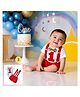 Babliss 1st Birthday Cake Smash Romper with Suspender Shorts Photography Outfit | set of 3 | Red