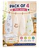 Badal Kidz Soft Cotton Muslin Hankies for Babies Multicolour & Prints Daily Use Face Cloth - (pack of 4)