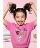 Barbie By Tiny Girl Knit Mattel Featuring Characters Printed Top - Pink