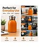 New Pinch Plain Mini Stainless Steel Vacuum Insulated Water Bottle, 300ml, Leakproof, Hot and Cold, with Keyring Cap (Orange)