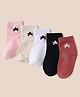 Doodle Poodle Cotton Mix Knit Ankle Length Socks With Star Design Pack of 5 - White Black Pink Cream