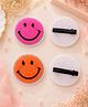 Daizy Set Of 2 Smiley Applique Detailed Alligator Hair Clips - Pink