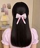 Daizy Pearl & Bow Applique Detailed Alligator Hair Clip - Light Pink