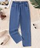 Mark & Mia Cotton Mix Washed Denim Jeans with Panda Embroidery in Blue