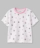 Kidbea Cotton Knit Half Sleeves Floral Printed Tee - Light Pink