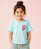 Kidbea Cotton Knit Half Sleeves Mermaid Printed Tee - Blue