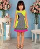 PinkCow Satin Woven Sleeveless Animal Designed Dress - Lime Green