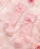 Flaunt Chic Bow Applique Detailed Socks - Pink
