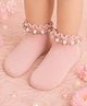 Flaunt Chic -Pearls And Stones Princess Cotton Socks For Age 2Y - 4Y - Pink