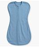 Cocoon Care Bamboo Knitted Arms Up Sleeping Swaddle Pod For Baby -Blue
