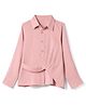 Arias Structured Full Sleeves Regular Collar Party Top With Wrap Around Strap - Pink