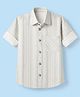 Radutu Cotton Woven Striped Shirt with Full Sleeves - Beige