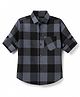 Radutu Cotton Woven Checks Shirt with Full Sleeves in Black for 2-3 Years