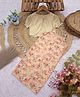 STH Knitted Woven Sleeveless Floral Printed Dress With Shrug -  Khaki
