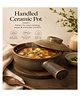 VOIDROP Premium Ceramic Serving Pot with Lid & Handle , Rustic Stoneware Soup Bowl for Ramen, Curry, Noodles & Stew , Microwave & Dishwasher Safe