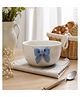 VOIDROP Blue Ribbon Bow Ceramic Multipurpose Bowl, 500 ML, Handcrafted Stoneware Serving Bowl for Soup, Snacks, Salad, Dessert & Breakfast