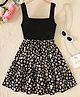 STH Knitted Woven Sleeveless Floral Printed Dress - Black