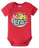 BLUSHES 100% Cotton Knit Half Sleeves Kids Era Text Printed Onesie - Red