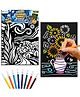 PepPlay Velvet Colouring Canvas Set of 2 | Van Gogh Sunflowers & Starry Night | DIY Velvet Art Kit with 10 Sketch Pens | Framable Canvas | Mindfulness & Stress Relief | Ages 8+