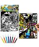 PepPlay Velvet Colouring Canvas Set of 2 | Venice & Amalfi Coast | DIY Velvet Art Kit with 10 Sketch Pens | Framable Wall Art | Mindfulness Activity | Ages 8+