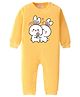 BLUSHES 100% Cotton Knit Full Sleeves Bunny Printed Romper - Yellow