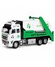 MANAKI ENTERPRISE City Sanitation Die cast Metal Friction Powered Garbage Truck with 360° Movement Top Open Dumper Garbage Truck