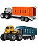 MANAKI ENTERPRISE 1:43 4WD Diecast Alloy Logistic -Transportation Big Truck Toys with Friction Powered Miniature Car Vehicle Toy for Kids, Boys and Girls Best Gift Truck Toys Pack of 1