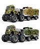 MANAKI ENTERPRISE 1:43 4WD Diecast Alloy Military Model Truck Toys with Friction Powered Miniature Car Vehicle Toy for Kids, Boys and Girls - Green Camouflage / Desert Camouflage