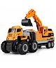 MANAKI ENTERPRISE 1:43 4Wd Diecast Alloy Engineering Trailer Big Truck Toys With Friction Powered Miniature Car Vehicle Toy For Kids, Boys And Girls - Yellow
