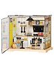 MANAKI ENTERPRISE 0Home Kitchen Dollhouse for Kids, DIY Miniature with Warm LED Light, 102 PCS Mini Kitchen Building Set, Creative Desktop Decoration, Educational Handmade Craft Toy for Kids