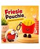 Elecart Cute Fries Silicone Coin Purse for Girls | Mini Portable Wrist Pouch with Keychain | Small Zipper Storage Bag for Coins, Earbuds, Lipstick, Keys, Cards | Travel, School, Backpack & Handbag