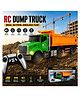 Elecart RC Dump Truck Toy  1:18 Scale 2.4GHz Remote Control Construction Vehicle with LED Lights, Sound Effects, USB Rechargeable Battery | Engineering Toy for Kids