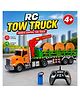 Elecart RC Crane Transport Truck Toy  2.4GHz Remote Control Cargo Truck with Functional Loading Crane, LED Lights, Realistic Sounds, USB Rechargeable Battery, Construction Vehicle Toy for Kids