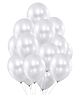 Flick In 100 Pcs White Metallic Balloons for Birthday Decoration, Baby Shower, Wedding & Party Supplies (Pack of 100)