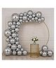 Flick In 100 Pcs Silver Metallic Balloons for Birthday Decoration, Baby Shower, Wedding & Party Supplies (Pack of 100)