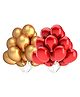 Flick In 100 Pcs Gold & Red Metallic Balloons for Birthday Decoration & Party Supplies (Pack of 100)