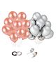 Flick In 104 Pcs Silver & Rose Gold Balloons for Birthday Decoration Combo Kit (Pack of 104)