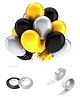 Flick In 154 Pcs Gold, Black & Silver Balloons for Birthday Decoration Combo Kit (Pack of 154)