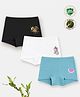 TRESNOVA Bamboo Knit Pack Of 3 Cats & Watermelon Printed Anti Microbial Boy Shorts - Black & White