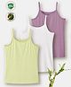 TRESNOVA Bamboo Knit Pack Of 3 Sleeveless Solid Anti Microbial Camisoles - Lavender Green White