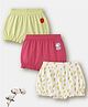 TRESNOVA Cotton Knit Pack Of 3 Lemon & Unicorn Printed Bloomers - Multi Colour