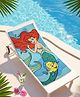 Yellow Bee Cotton Woven Disney Princess Featuring Ariel Designed Towel - Blue