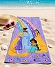 Yellow Bee Cotton Woven Disney Princess Featuring Characters Designed Towels - Purple