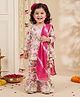 CHAHAK DESIGN Cotton Woven Three Fourth Sleeves Floral Printed & Lace Detailed  Coordinating Kurti Sharara With Dupatta Set - Off White