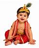 Itsmycostume Silk Krishna Costume Dress With Complete Accessories - Red
