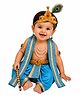 Itsmycostume Silk Krishna Costume Dress With Complete Accessories - Turquoise
