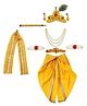 Itsmycostume Silk Krishna Costume Dress With Complete Accessories - Yellow