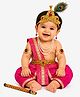 Itsmycostume Silk Krishna Costume Dress for Kids With Complete Accessories - Dark Pink