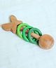 GUBBACHHI Wooden Handheld Ring Activity Toy for Babies