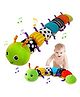 Jinglers 70cm 5 in 1 Caterpillar Musical Baby Toys for 0 to 2 Years to Stimulate Baby's Senses | Motor Skill Development | Tummy Time Toys for Baby Boy & Girls Gift for Newborn- Plush fabric